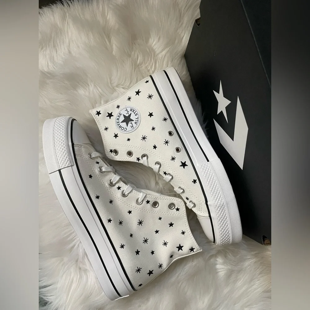 Converse Chuck Taylor All Star Lift Crystal Energy Egret High Top Platform Shoes_5